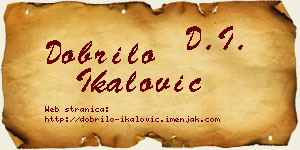 Dobrilo Ikalović vizit kartica